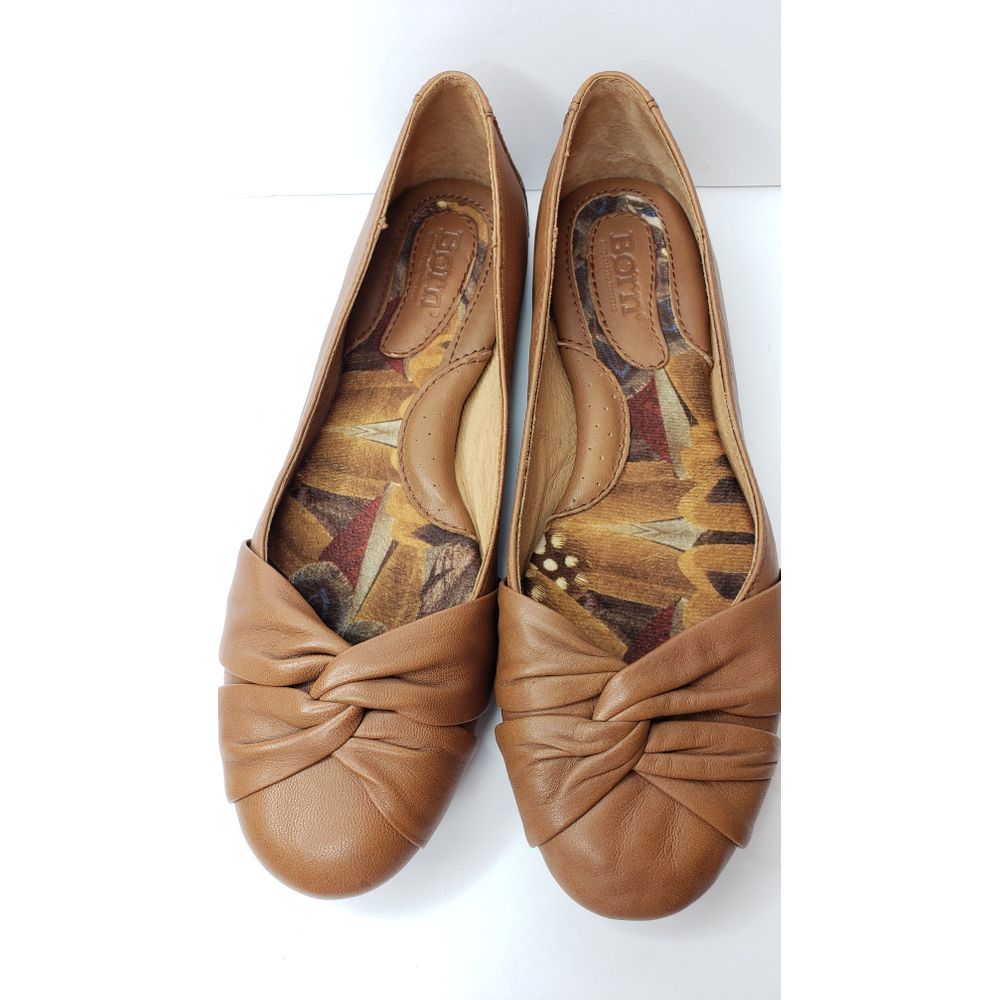 Born Lilly Slip On Leather Knot Ballet Flats Shoes - Picture 1 of 8